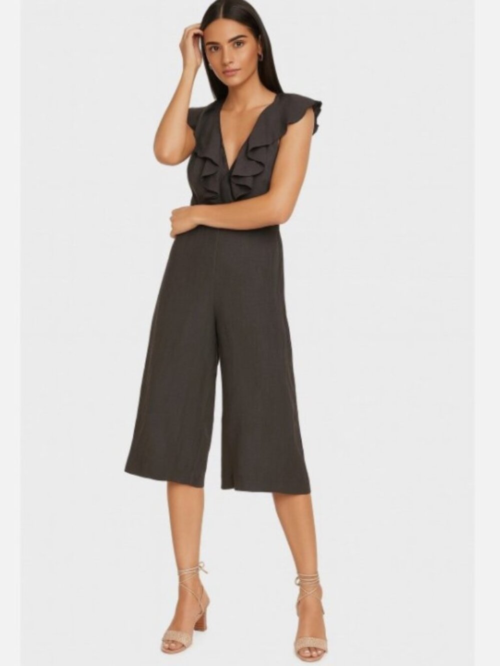 NEW Anthropologie Maria Stanley Size XS Cascada Cropped Hem Jumpsuit NWT
